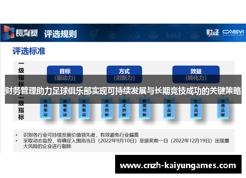 财务管理助力足球俱乐部实现可持续发展与长期竞技成功的关键策略 财务管理助力足球俱乐部实现可持续发展与长期竞技成功的关键策略